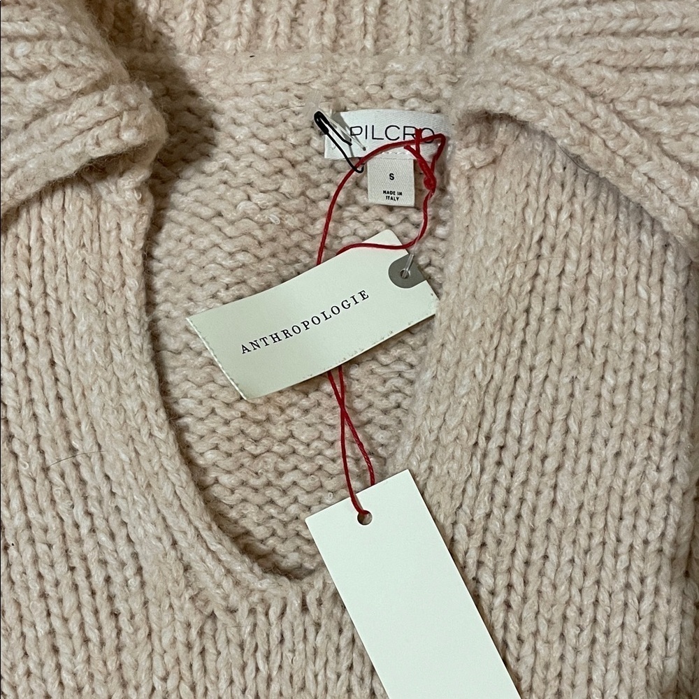 Anthropologie Pilcro collared pouch pocket sweater women’s size small - Picture 2 of 5